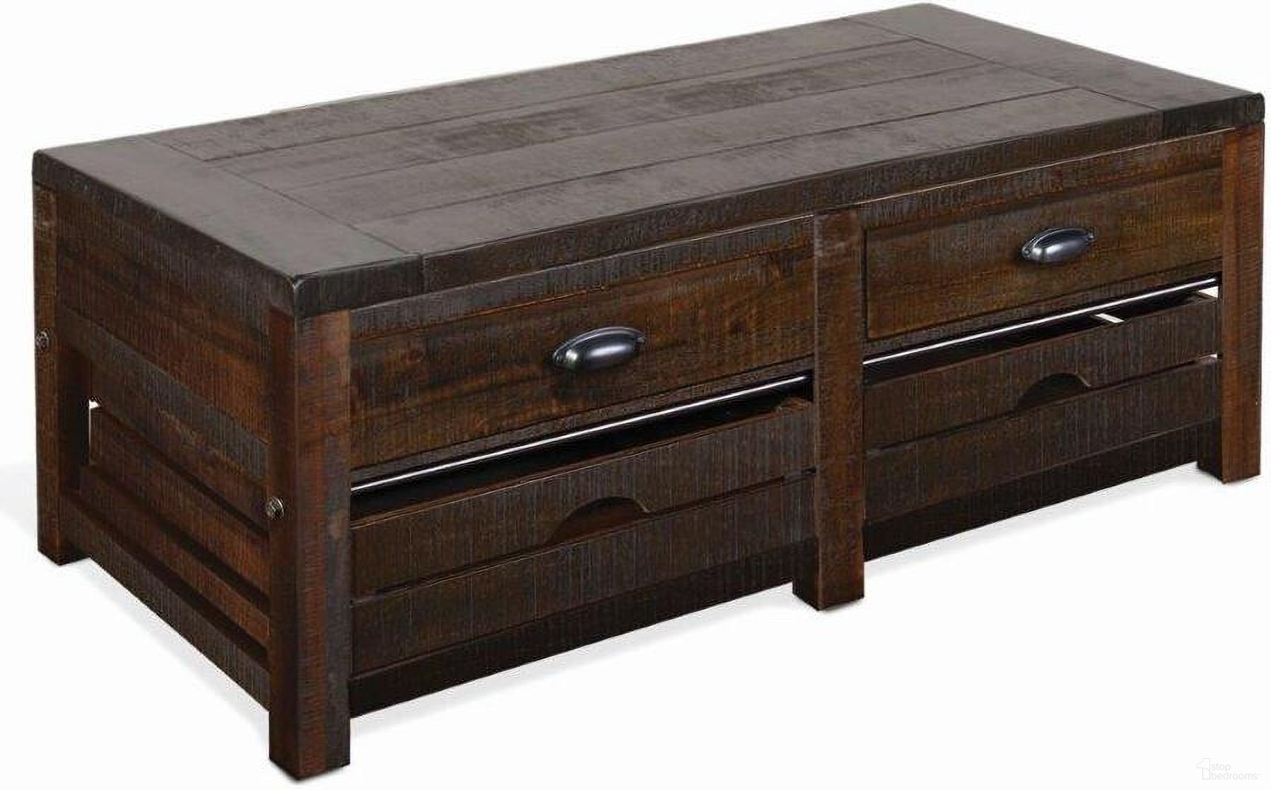 The appearance of Homestead Coffee Table In Dark Brown designed by Sunny Designs in the traditional interior design. This tobacco piece of furniture  was selected by 1StopBedrooms from Homestead Collection to add a touch of cosiness and style into your home. Sku: 3266TL-C. Material: Solid Wood.
