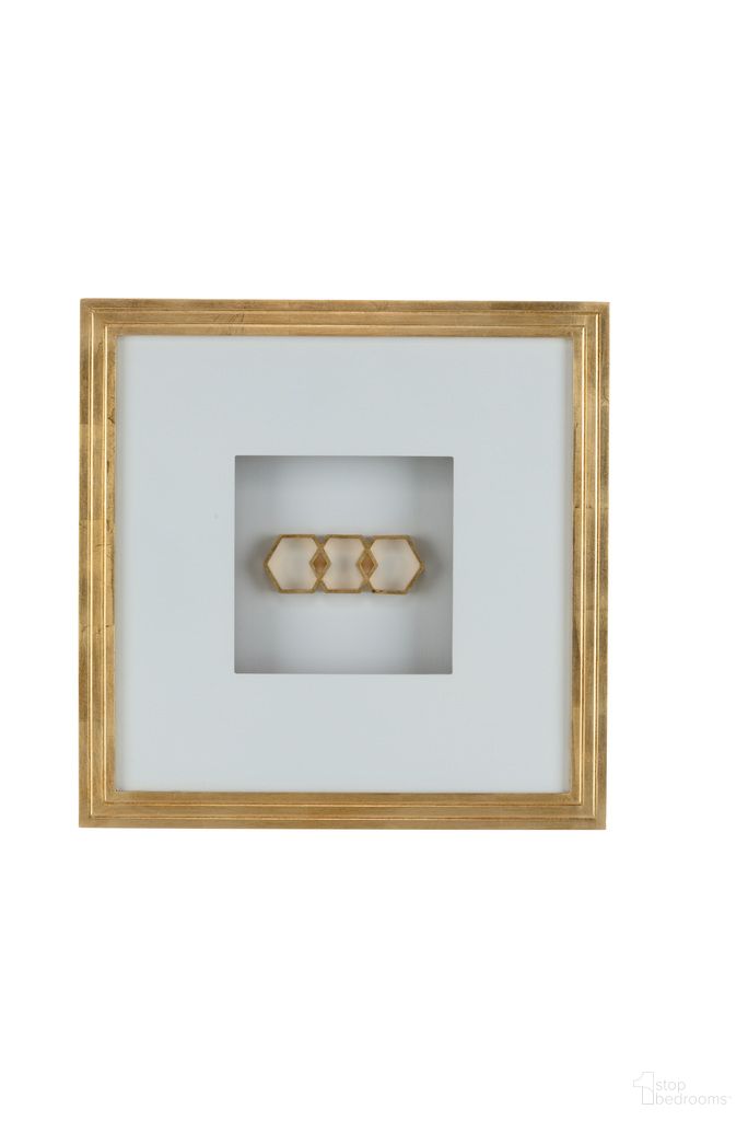 The appearance of Honeycomb Shadow Box In Gold and White designed by Chelsea House in the modern / contemporary interior design. This gold/white piece of furniture  was selected by 1StopBedrooms from Shayla Copas Collection to add a touch of cosiness and style into your home. Sku: 385272. Material: Iron.
