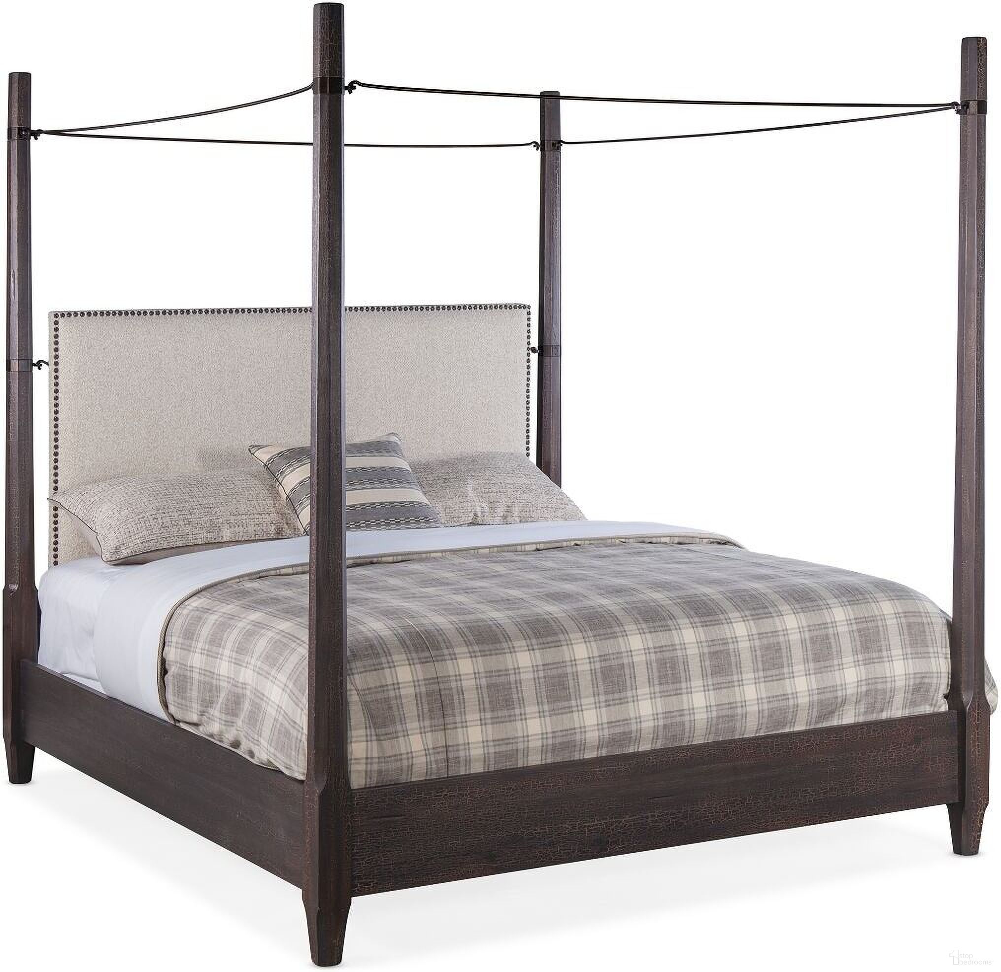 The appearance of Hooker Furniture Big Sky King Poster Bed With Canopy In Beige designed by Hooker in the transitional interior design. This beige piece of furniture was selected by 1StopBedrooms from Big Sky Collection to add a touch of cosiness and style into your home. Sku: 6700-90653-98;6700-90667-98;6700-90668-98. Bed Type: Poster Bed. Bed Size: King. Material: Hickory.