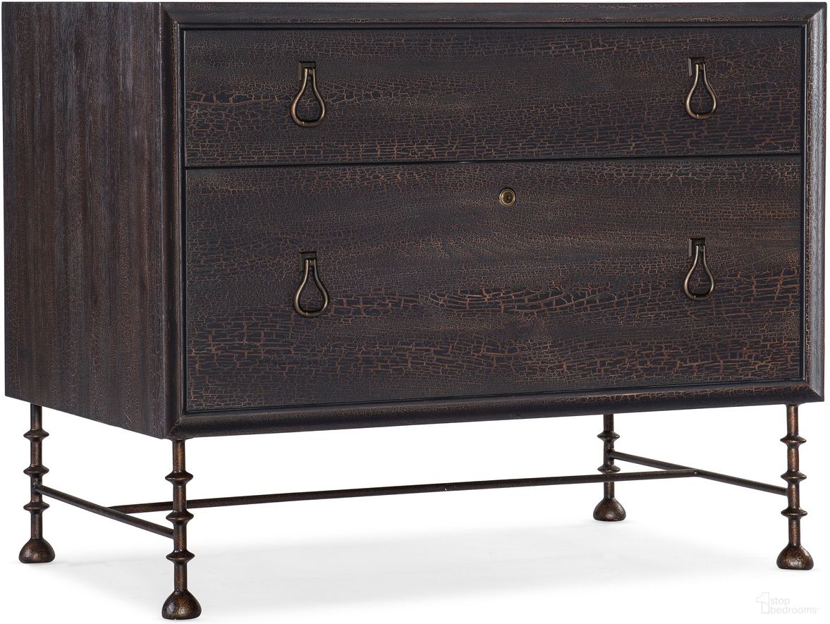 The appearance of Hooker Furniture Big Sky Lateral File Cabinet In Charred Timber designed by Hooker in the transitional interior design. This black piece of furniture  was selected by 1StopBedrooms from Big Sky Collection to add a touch of cosiness and style into your home. Sku: 6700-10466-98. Material: Hickory.