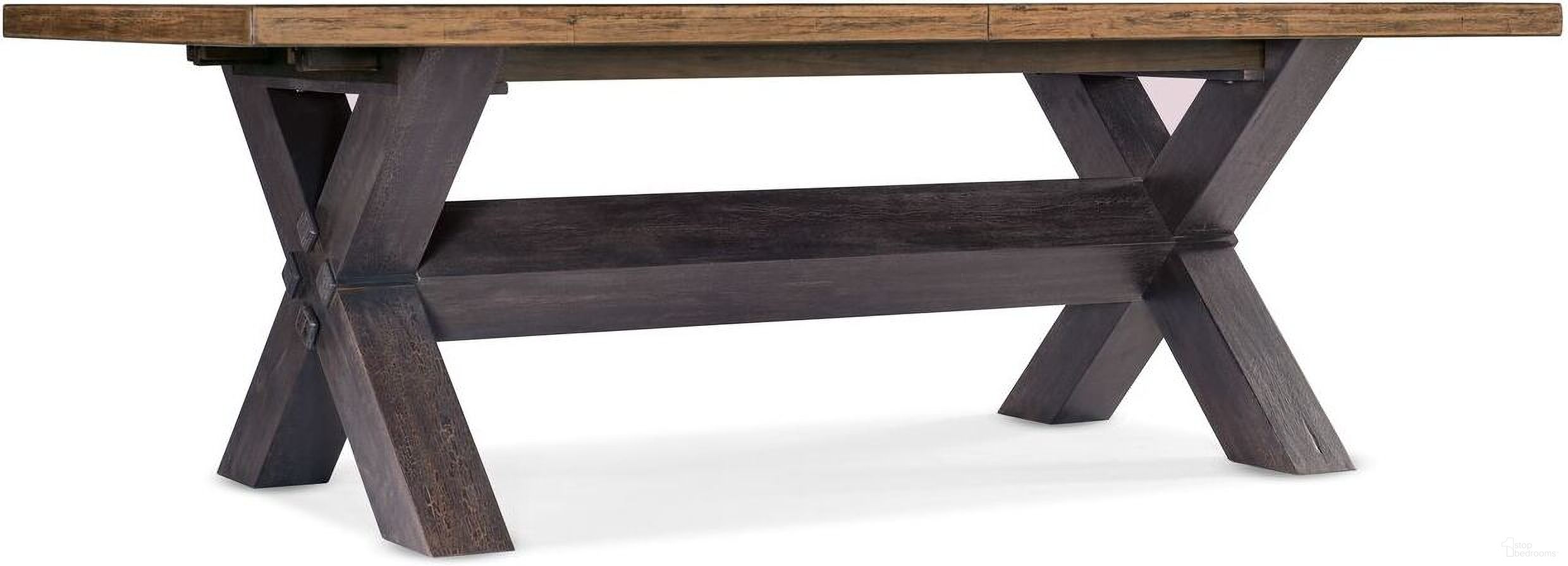 Hooker Furniture Big Sky Trestle Dining Table In Medium Wood