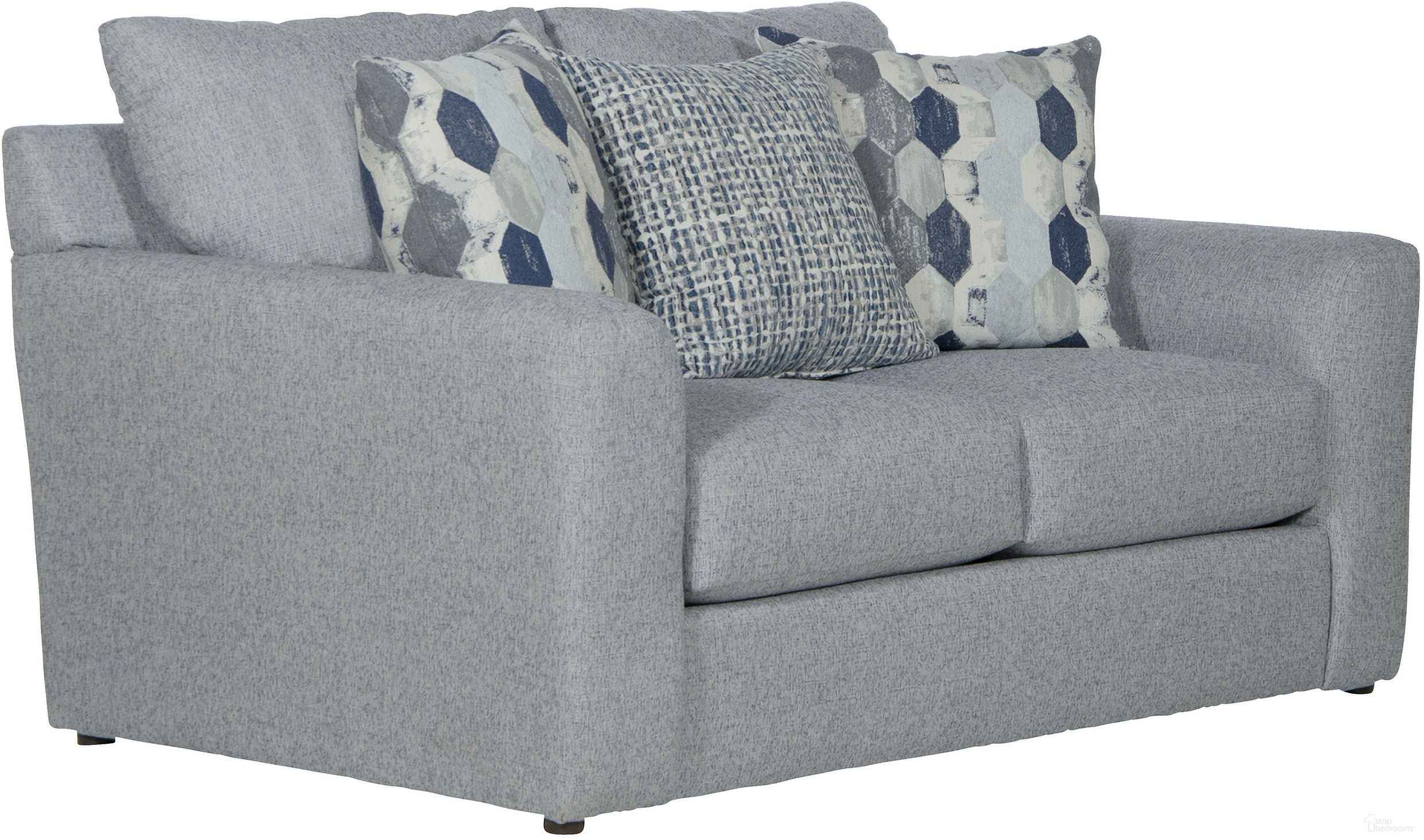 The appearance of Hooten Loveseat In Marine designed by Jackson in the traditional interior design. This marine piece of furniture was selected by 1StopBedrooms from Hooten Collection to add a touch of cosiness and style into your home. Sku: 328802184223207843. Material: Fabric.