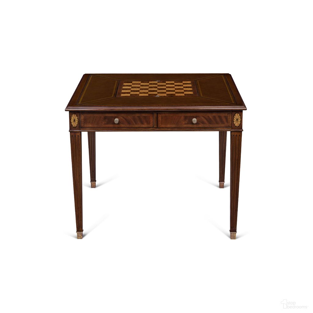 The appearance of Hopkins Game Table In Mahogany and Brown designed by Maitland-Smith in the modern / contemporary interior design. This mahogany/brown piece of furniture was selected by 1StopBedrooms from Maitland Smith Collection to add a touch of cosiness and style into your home. Sku: 89-0902. Material: Mahogany.