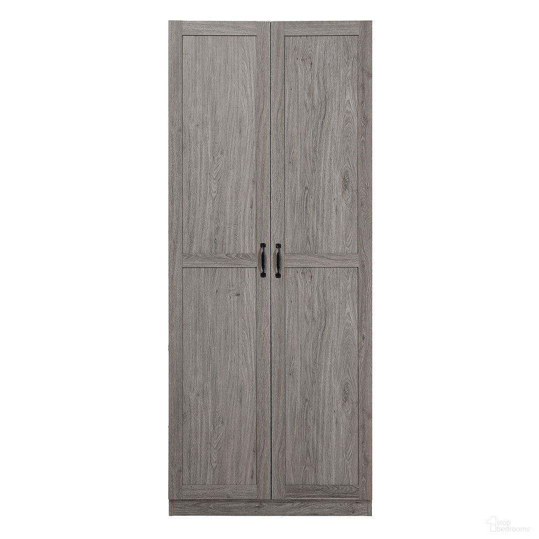 Hopkins Storage Closet with 7 Shelves In Grey