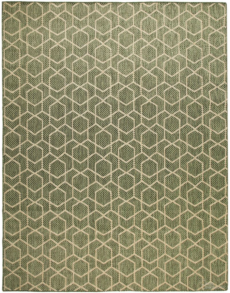 Horizon 10' x 14' Indoor Outdoor Modern Rug In Green