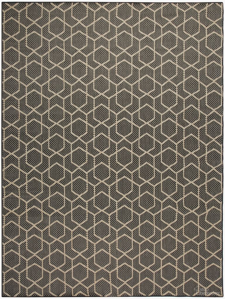 Horizon 9' x 12' Indoor Outdoor Modern Rug In Charcoal