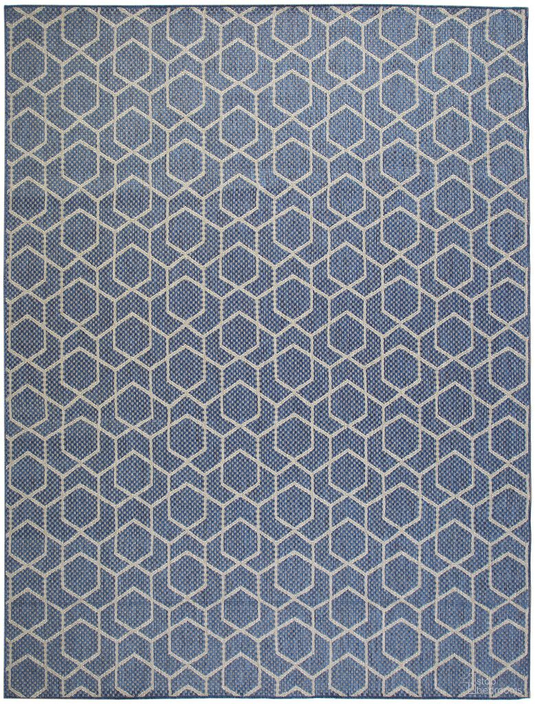 Horizon 9' x 12' Indoor Outdoor Modern Rug In Denim