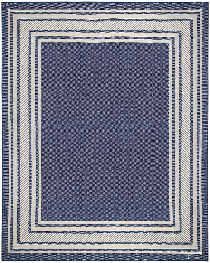 Horizon 9' x 12' Indoor Outdoor Modern Rug In Navy