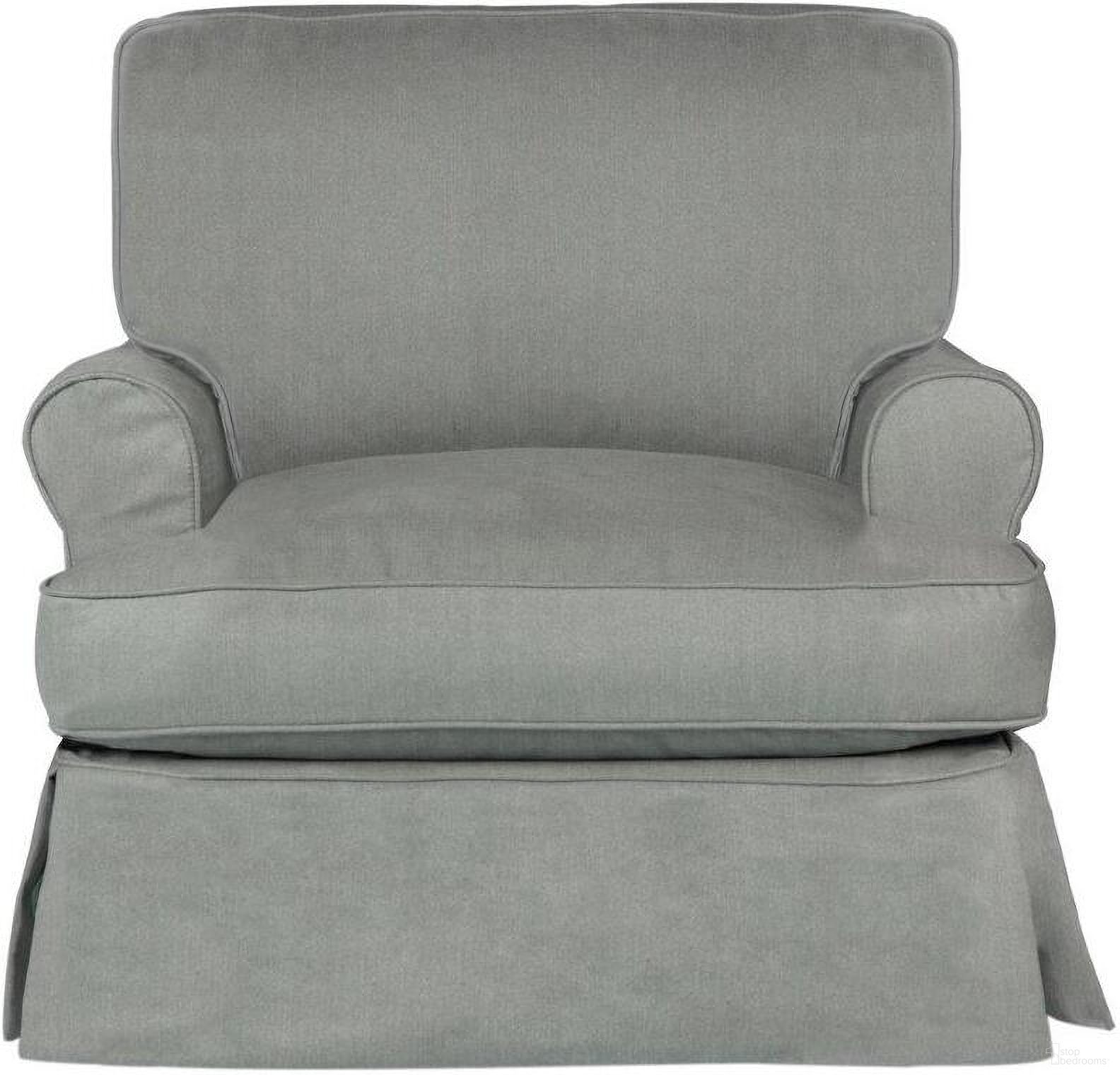 Horizon Gray Slipcovered T-Cushion Chair