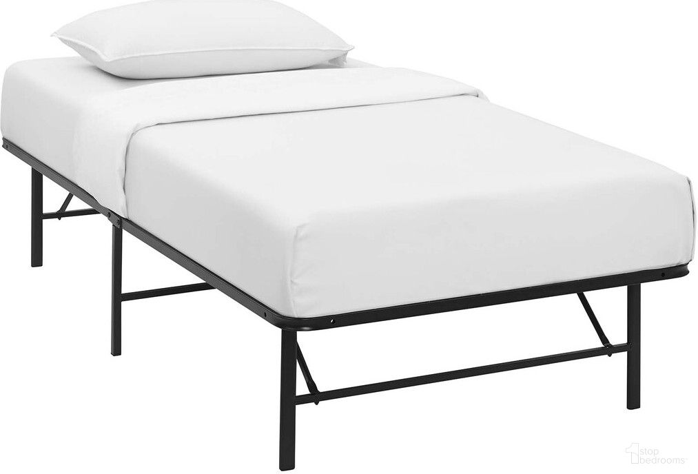 Horizon Twin Stainless Steel Bed Frame In Brown