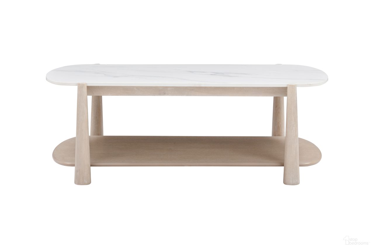 The appearance of Horizons Coffee Table In White designed by Bassett Mirror Company in the modern / contemporary interior design. This white piece of furniture  was selected by 1StopBedrooms from Horizons Collection to add a touch of cosiness and style into your home. Sku: 2533-LR-100. Material: Wood.