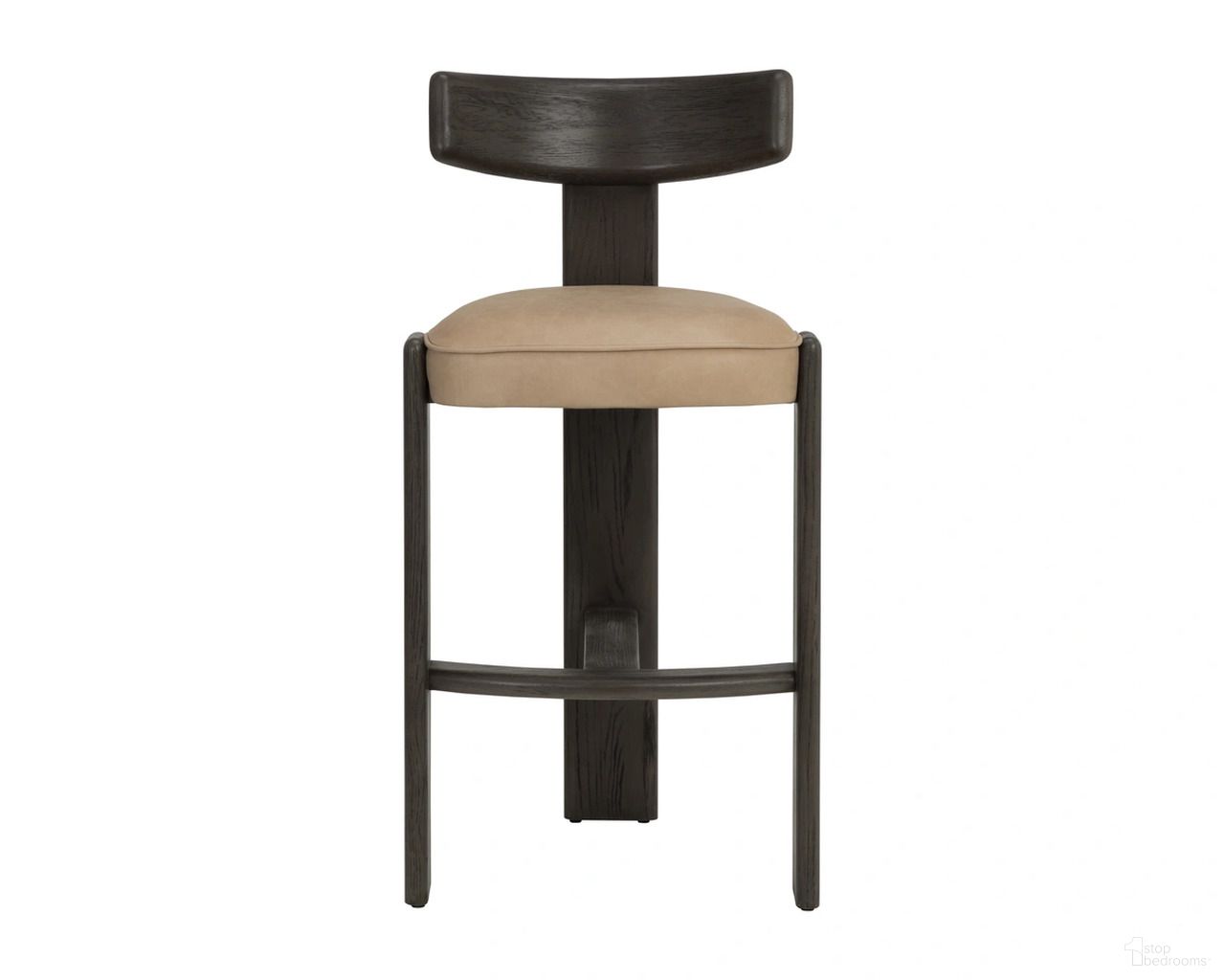 Horton Barstool In Dark Brown and Sahara Sand