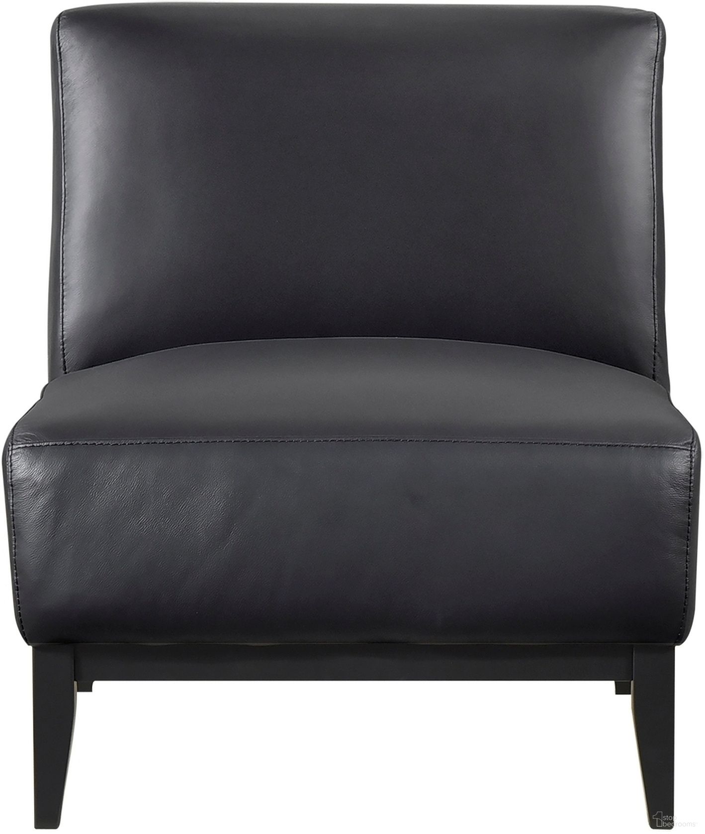 The appearance of Houghton Accent Chair In Black designed by Homelegance in the modern / contemporary interior design. This black piece of furniture  was selected by 1StopBedrooms from Houghton Collection to add a touch of cosiness and style into your home. Sku: 1129BLK-1. Material: Leather.