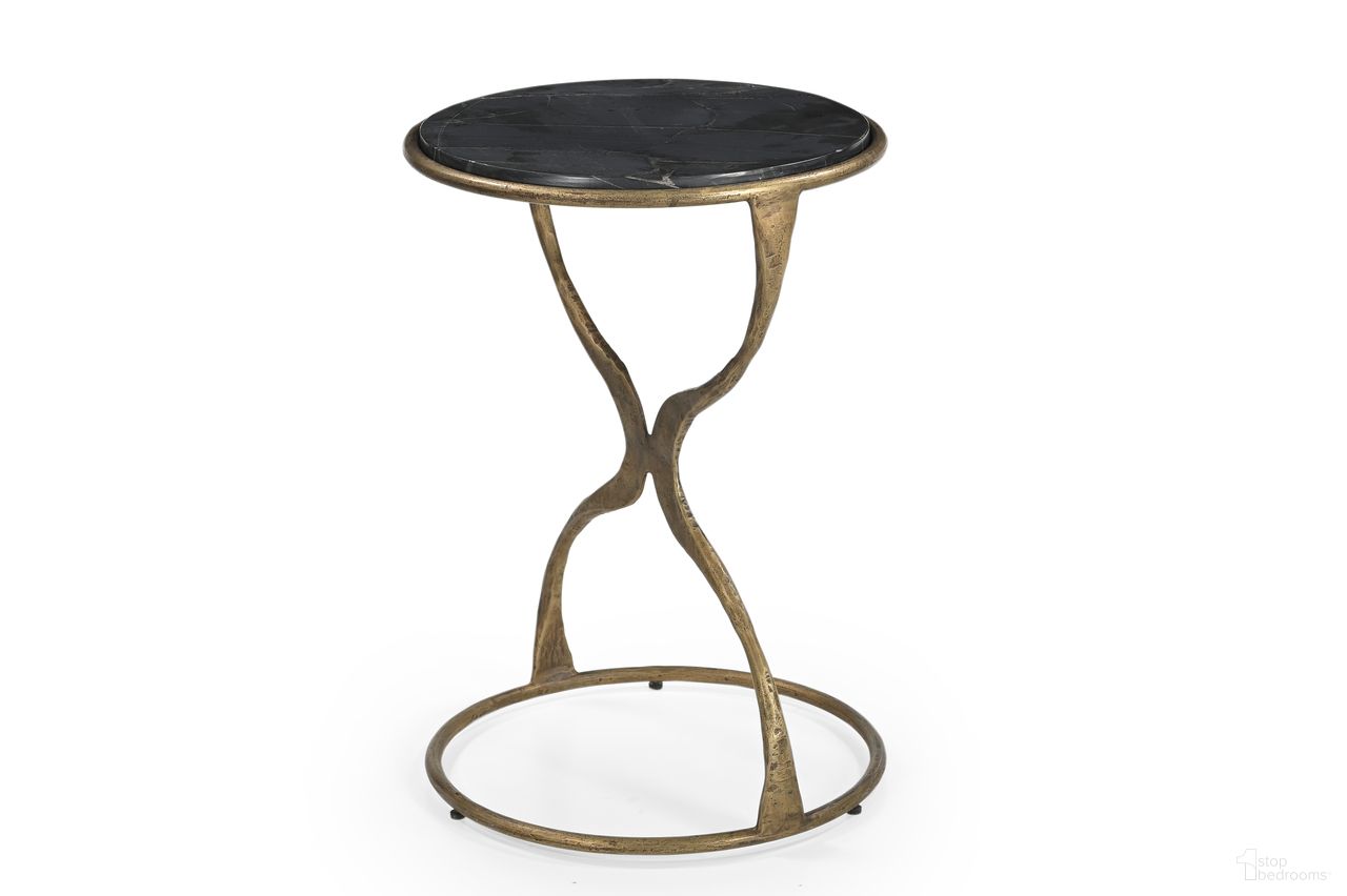 Hourglass Accent Table In Gold