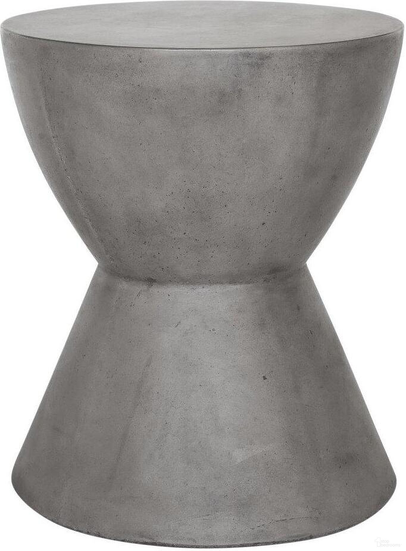 Hourglass Dark Grey Round Outdoor Stool