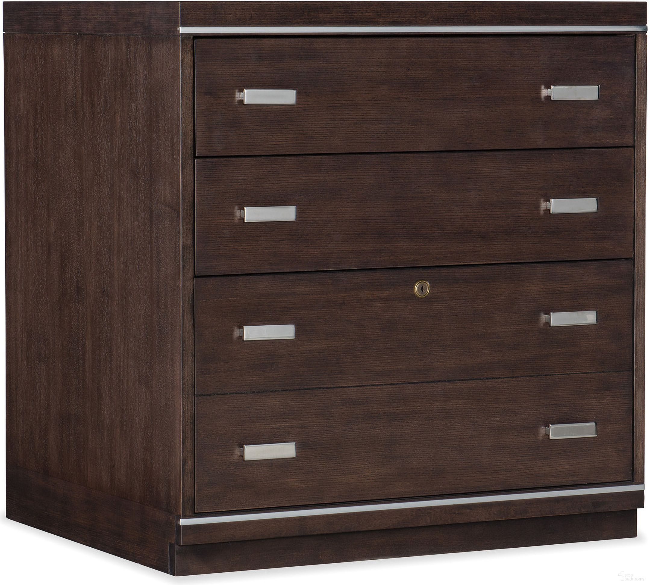 The appearance of House Blend Lateral File designed by Hooker in the transitional interior design. This dark wood piece of furniture was selected by 1StopBedrooms from Work Your Way Collection to add a touch of cosiness and style into your home. Sku: 5892-10466-85. Material: Ash Veneer.