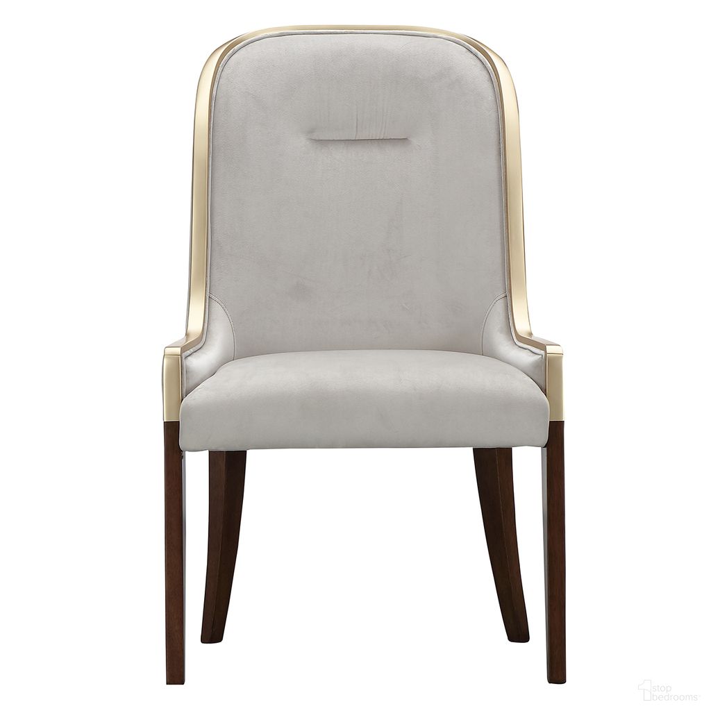 The appearance of Houston Dining Side Chair Set of 2 In Walnut designed by Michael Amini in the transitional interior design. This walnut piece of furniture was selected by 1StopBedrooms from Houston Collection to add a touch of cosiness and style into your home. Sku: 9095003A-416. Material: Polyester. Chair Type: Side Chair.