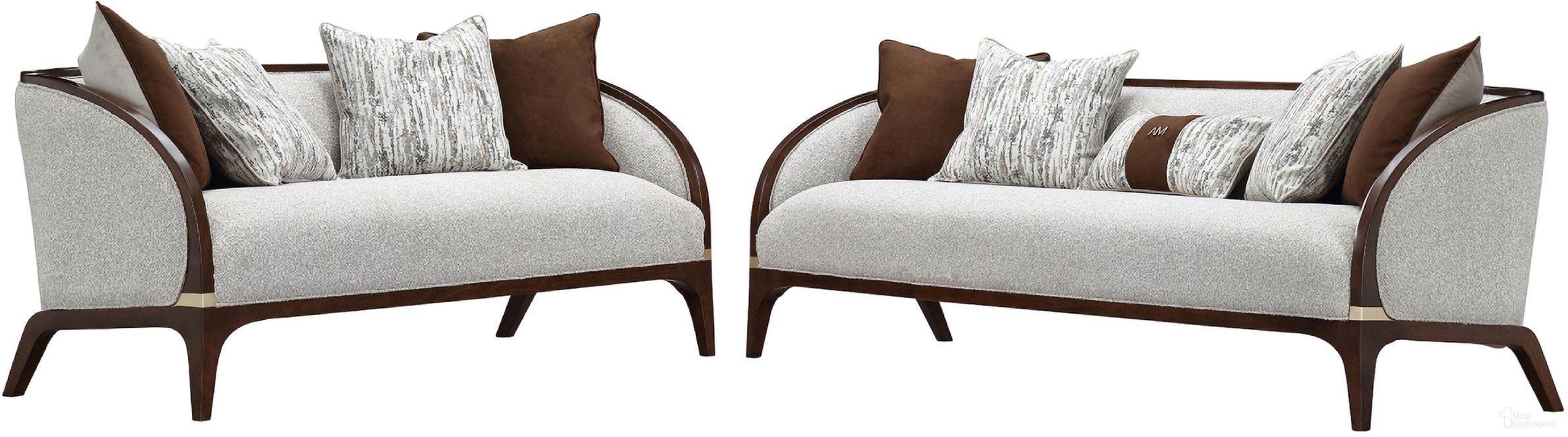 The appearance of Houston Living Room Set In Walnut designed by Michael Amini in the transitional interior design. This walnut piece of furniture was selected by 1StopBedrooms from Houston Collection to add a touch of cosiness and style into your home. Sku: 9095815-PBL-416;9095825-PBL-416. Material: Birch.