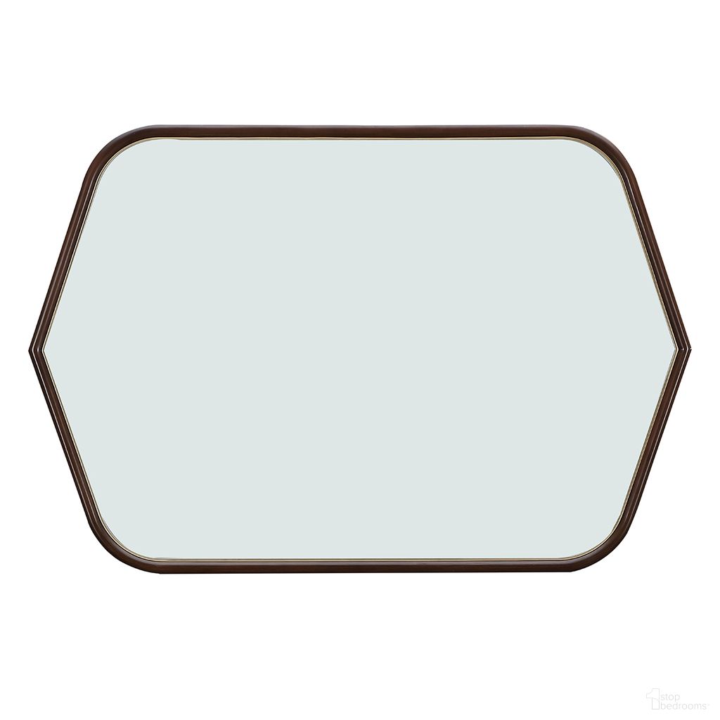 The appearance of Houston Wall Mirror In Walnut designed by Michael Amini in the transitional interior design. This walnut piece of furniture  was selected by 1StopBedrooms from Houston Collection to add a touch of cosiness and style into your home. Sku: 9095260-416. Material: Birch.
