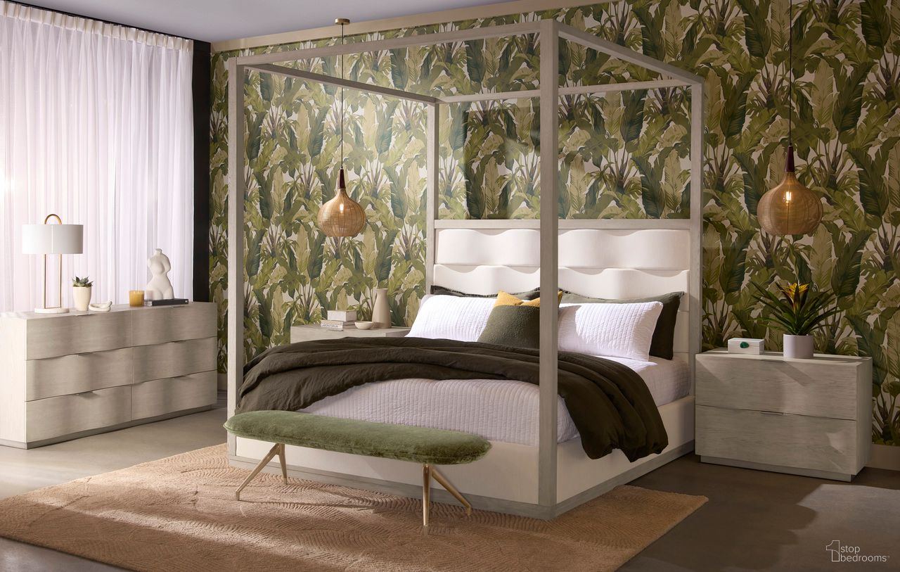 Hoyos Canopy Bedroom Set In Topaz Beige