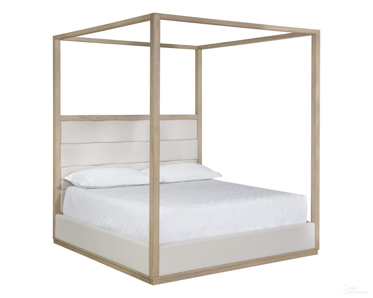 Hoyos Canopy King Bed In Topaz Beige
