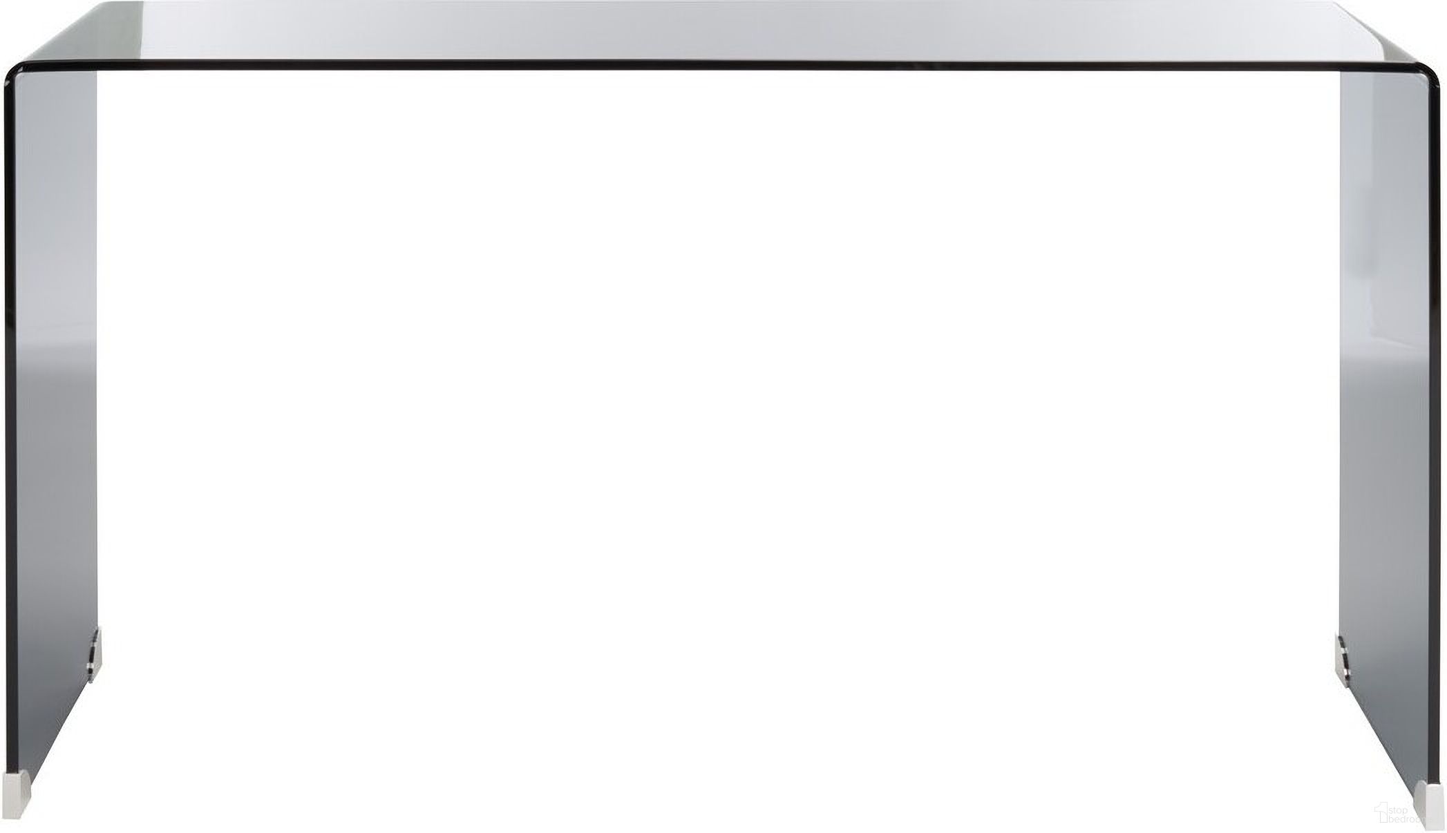 Huck Tempered Glass Console Table in Grey