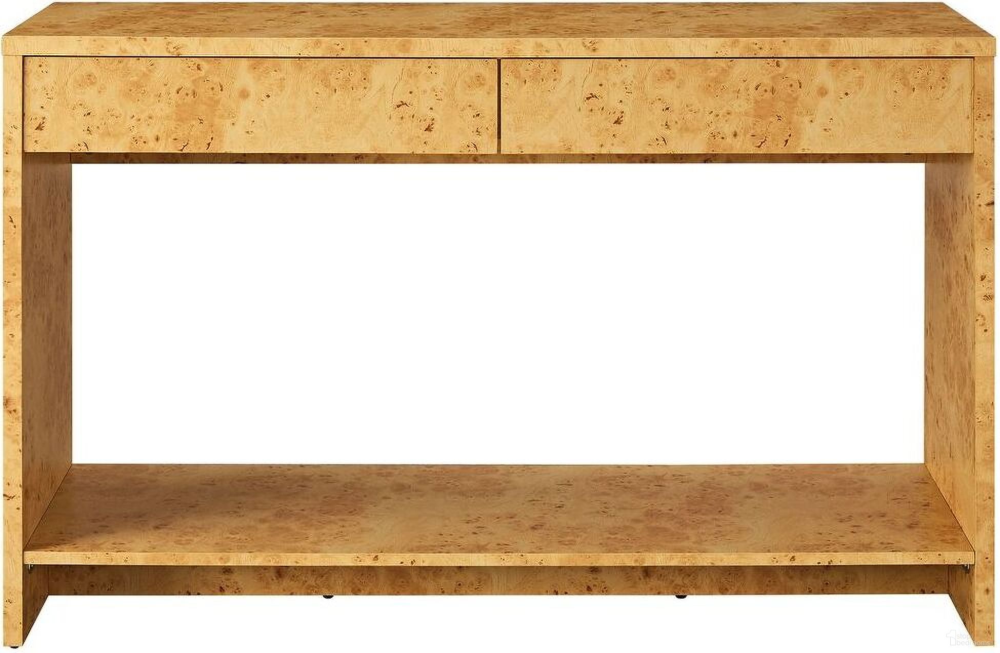 The appearance of Hudson 2-Drawer Burl Wood Console Table In Natural designed by Modway in the modern / contemporary interior design. This natural piece of furniture  was selected by 1StopBedrooms from Hudson Collection to add a touch of cosiness and style into your home. Sku: EEI-6857-BUR. Material: Laminate.