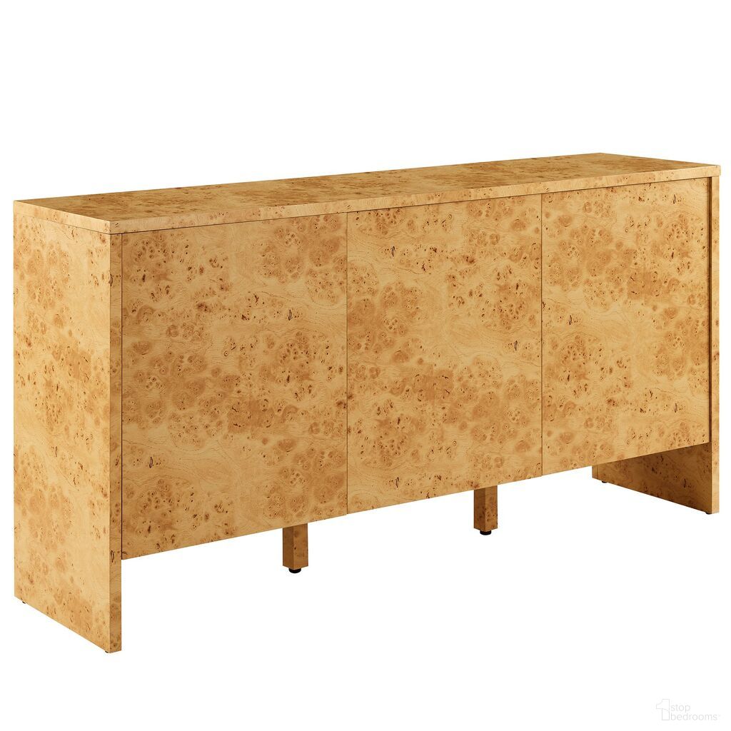 Hudson 60 Inch Burl Wood Sideboard In Natural