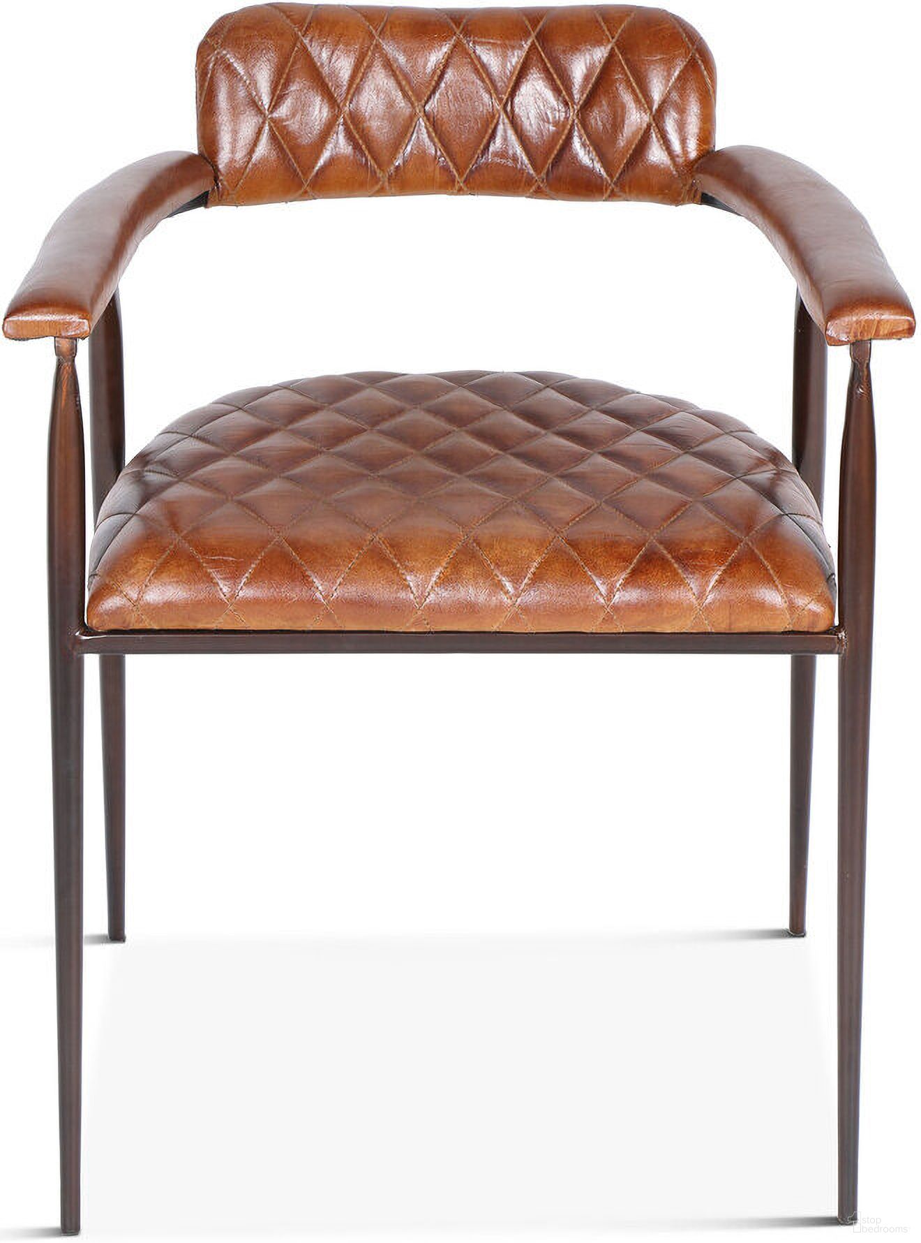 The appearance of Hudson Armchair In Brown Quilted Leather and Iron designed by Home Trends and Design in the industrial interior design. This brown piece of furniture was selected by 1StopBedrooms from Hudson Collection to add a touch of cosiness and style into your home. Sku: ZWHDSCELAC. Material: Iron. Chair Type: Arm Chair.