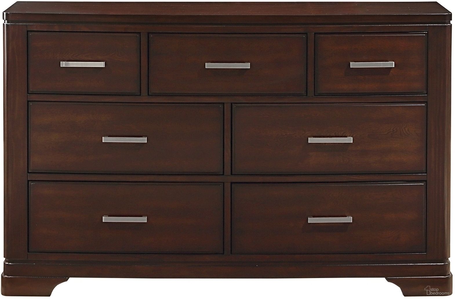 The appearance of Hudson Dresser In Cherry designed by Homelegance in the transitional interior design. This cherry piece of furniture was selected by 1StopBedrooms from Hudson Collection to add a touch of cosiness and style into your home. Sku: 1520CH-5. Material: Wood.