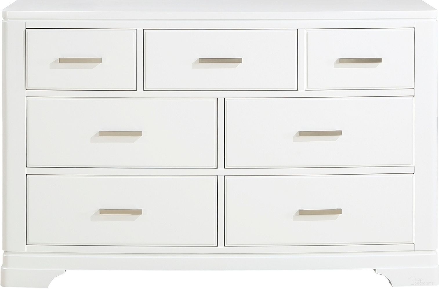 The appearance of Hudson Dresser In White designed by Homelegance in the transitional interior design. This white piece of furniture was selected by 1StopBedrooms from Hudson Collection to add a touch of cosiness and style into your home. Sku: 1520WH-5. Material: Wood.