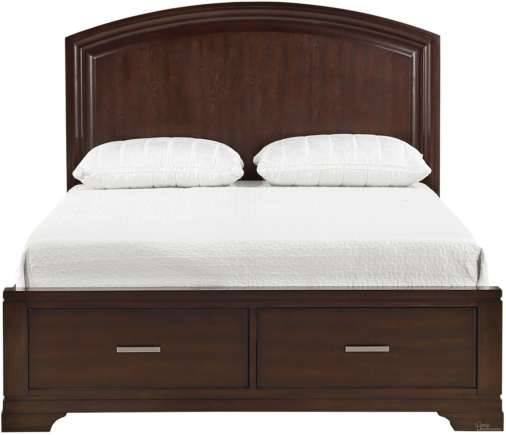 The appearance of Hudson Eastern King Platform Bed with Footboard Storage In Cherry designed by Homelegance in the transitional interior design. This cherry piece of furniture was selected by 1StopBedrooms from Hudson Collection to add a touch of cosiness and style into your home. Sku: 1520CHK-1;1520CHK-2;1520CH-3. Bed Type: Platform Bed. Material: Wood. Bed Size: King.