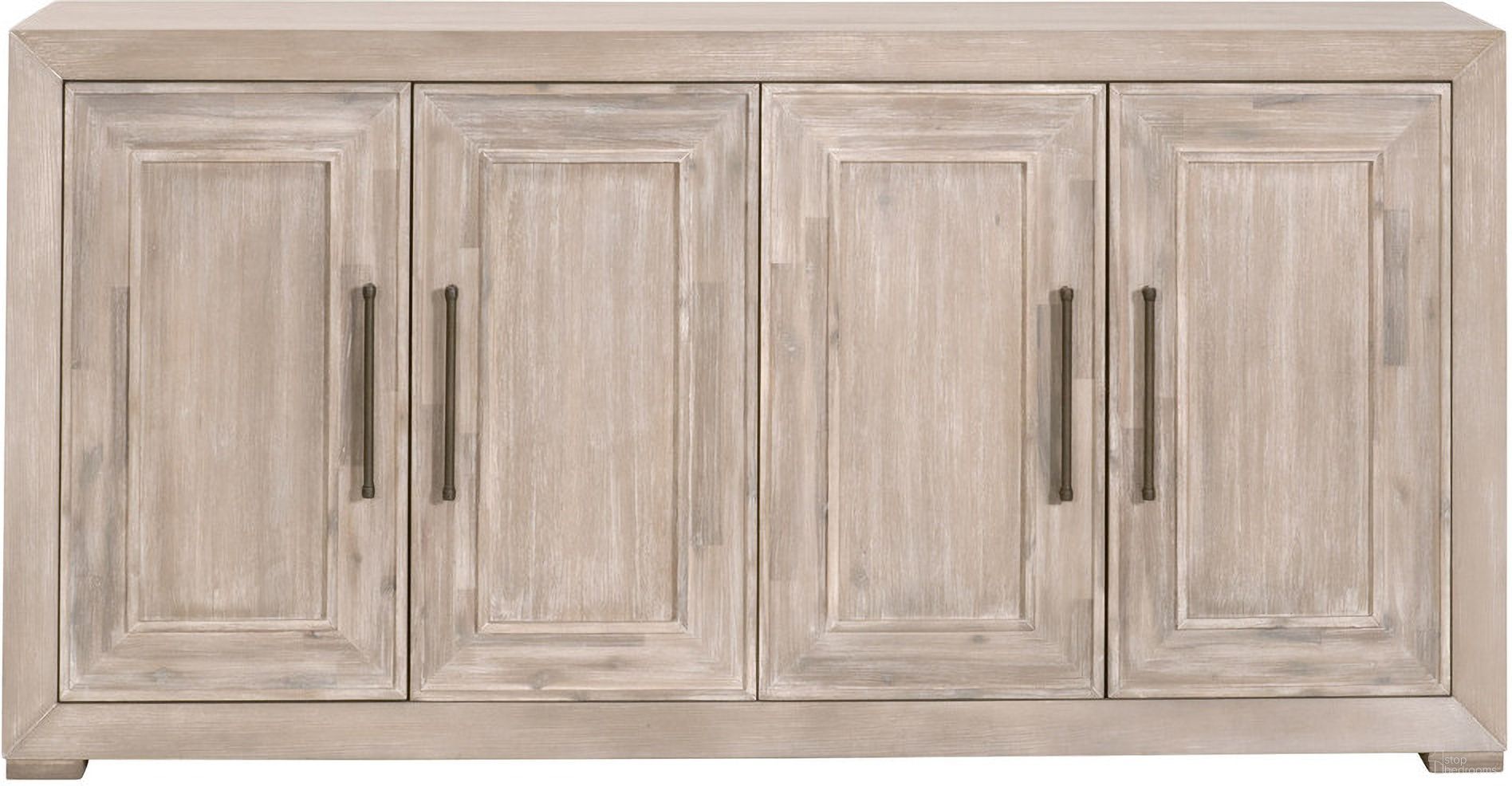 The appearance of Hunter Media Sideboard In Natural Gray designed by Essentials For Living in the transitional interior design. This natural gray piece of furniture  was selected by 1StopBedrooms from Traditions Collection to add a touch of cosiness and style into your home. Sku: 6035.NG. Material: Acacia Wood.