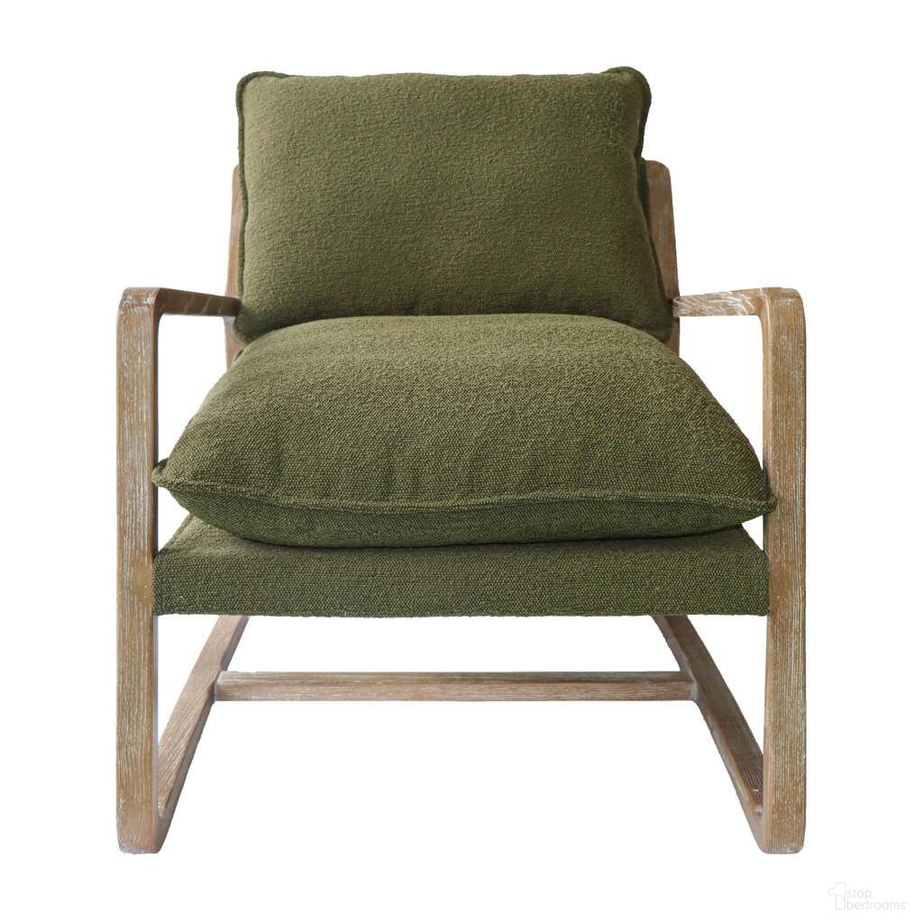 The appearance of Huntington Club Chair In Moss designed by LH Imports in the modern / contemporary interior design. This moss piece of furniture was selected by 1StopBedrooms from Huntington Collection to add a touch of cosiness and style into your home. Sku: SNH-43. Material: Ash.