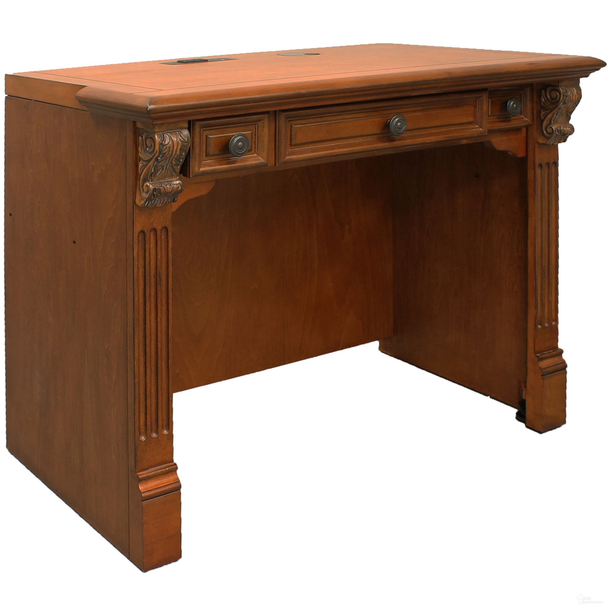 The appearance of Huntington Library Desk In Antique Vintage Pecan designed by Parker House in the traditional interior design. This antique vintage pecan piece of furniture was selected by 1StopBedrooms from Huntington Collection to add a touch of cosiness and style into your home. Sku: HUN#461D. Material: Poplar.
