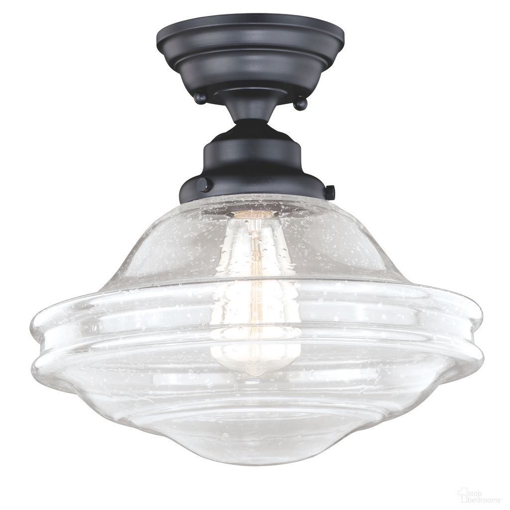 The appearance of Huntley 12 Inch Semi Flush Ceiling Light Clear Glass In Oil Rubbed Bronze designed by Vaxcel in the country / farmhouse interior design. This oil rubbed bronze piece of furniture was selected by 1StopBedrooms from Huntley Collection to add a touch of cosiness and style into your home. Sku: C0177. Material: Steel.