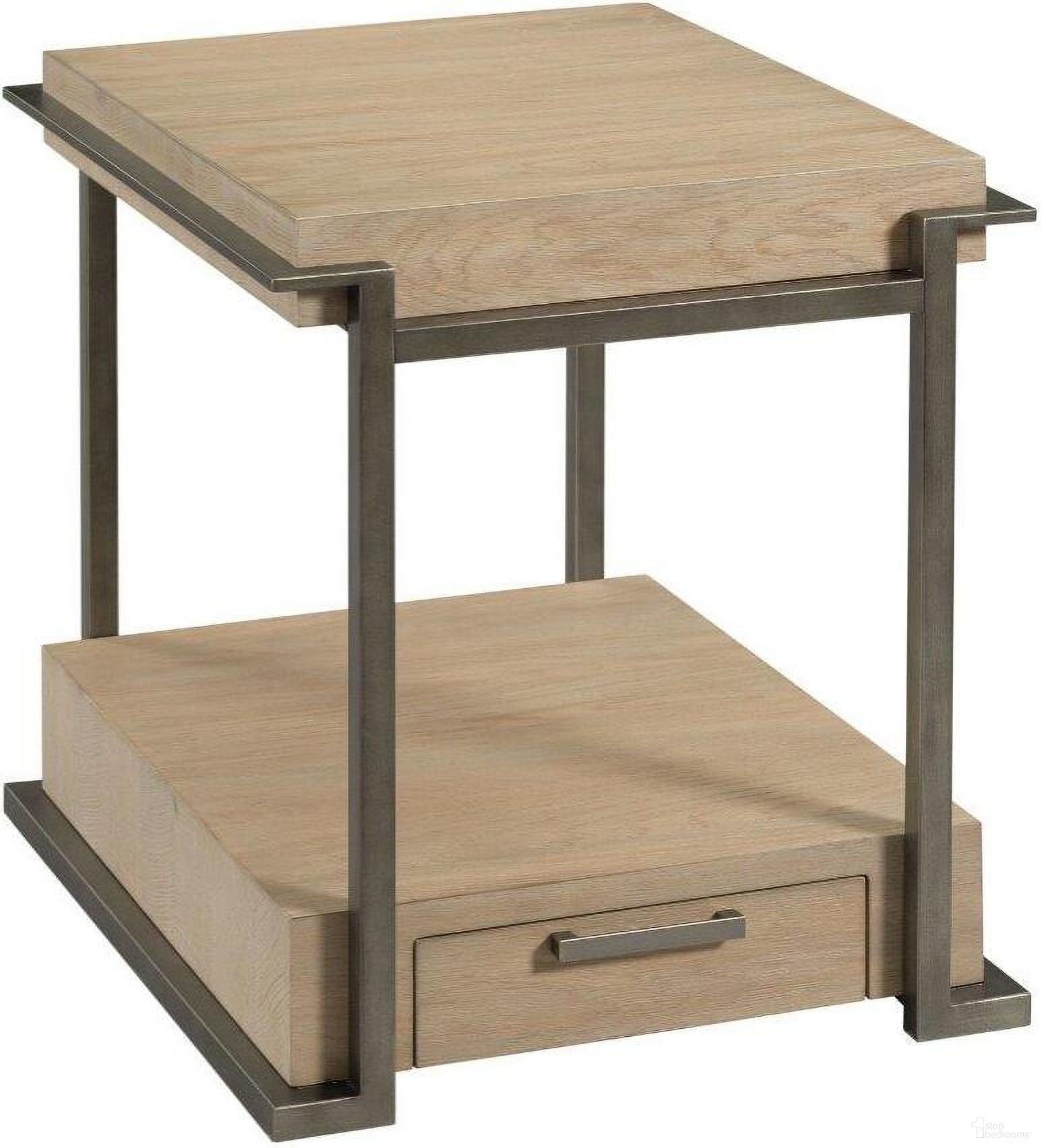 The appearance of Huron End Table designed by Hammary in the coastal interior design. This light stain piece of furniture  was selected by 1StopBedrooms from Huron Collection to add a touch of cosiness and style into your home. Sku: 179-915. Material: Wood.