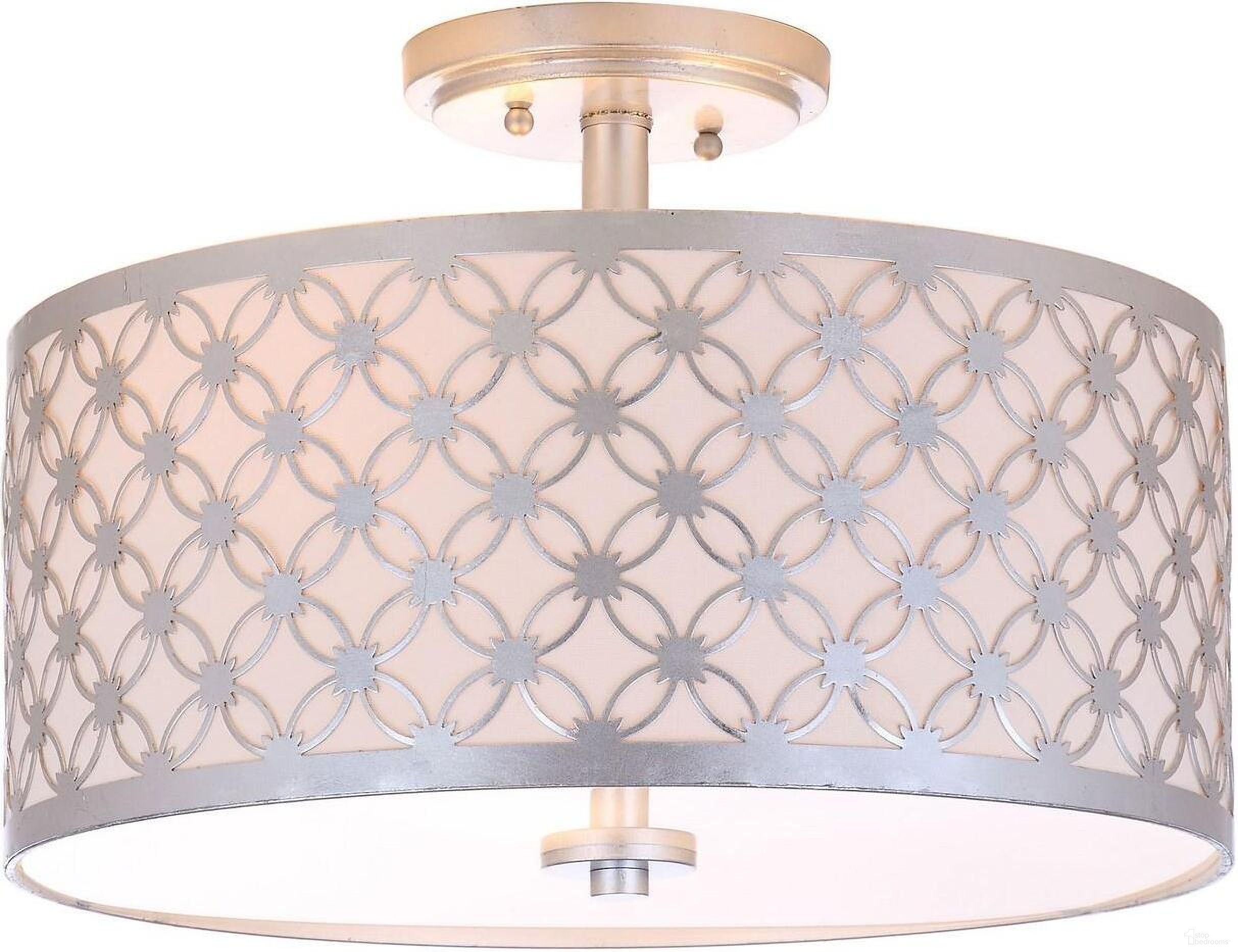 Hutch 3-Light Silver Flush Mount