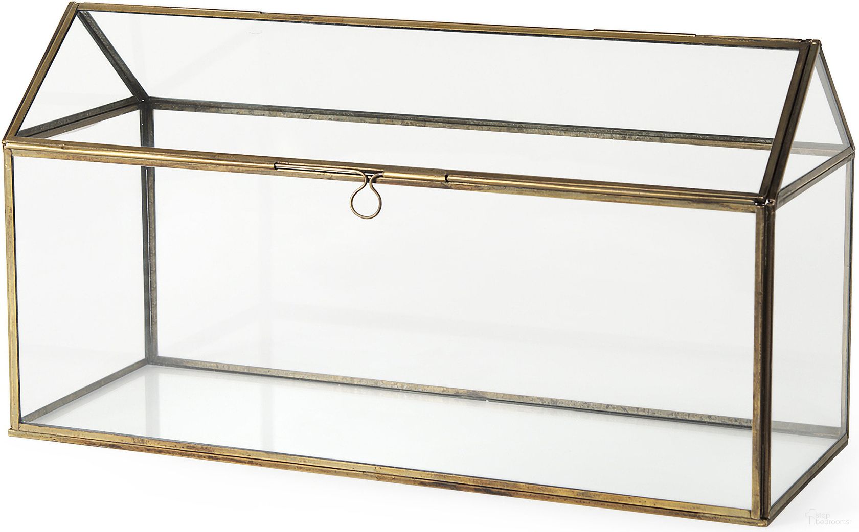 Hutt Glass Terrarium Box In Gold