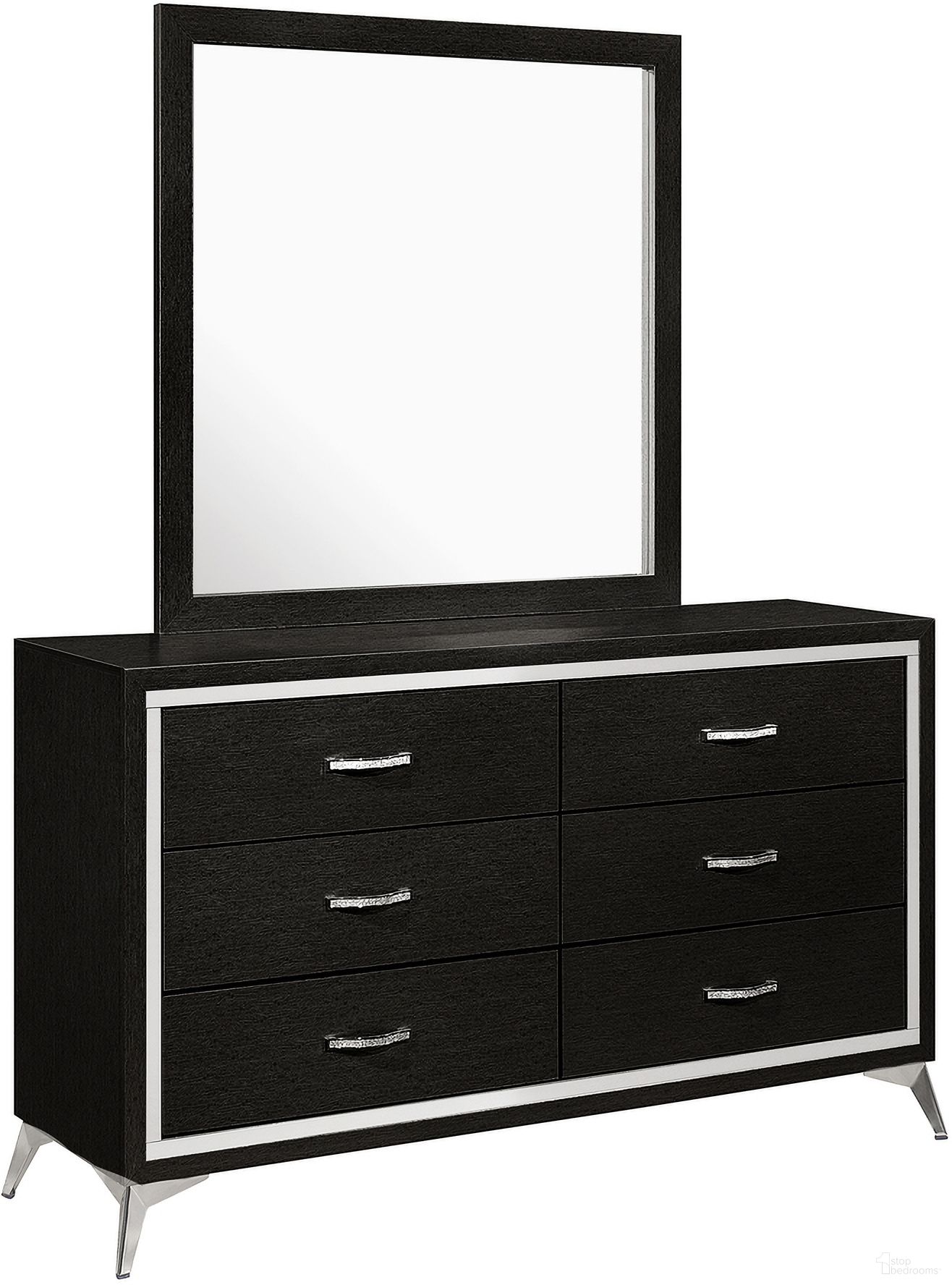 The appearance of Huxley Dresser In Black designed by New Classic in the modern / contemporary interior design. This black piece of furniture  was selected by 1StopBedrooms from Huxley Collection to add a touch of cosiness and style into your home. Sku: B3365-050. Material: Wood.