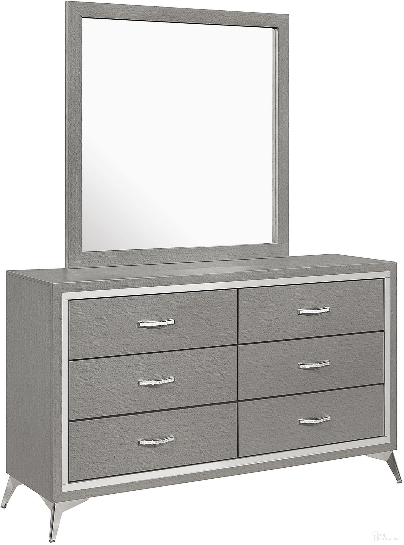 The appearance of Huxley Dresser In Gray designed by New Classic in the modern / contemporary interior design. This gray piece of furniture was selected by 1StopBedrooms from Huxley Collection to add a touch of cosiness and style into your home. Sku: B3365G-050. Material: Wood.