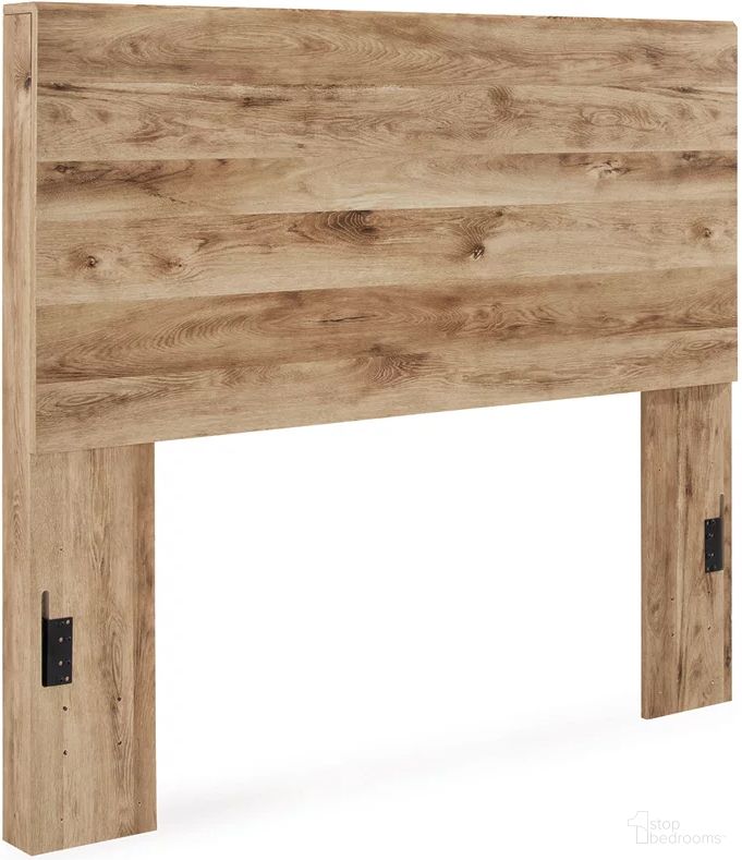 The appearance of Hyanna Tan Brown Full Panel Headboard Only designed by Signature Design by Ashley in the modern / contemporary interior design. This tan brown piece of furniture  was selected by 1StopBedrooms from Hyanna Collection to add a touch of cosiness and style into your home. Sku: B1050-87. Material: Wood. Bed Size: Full.