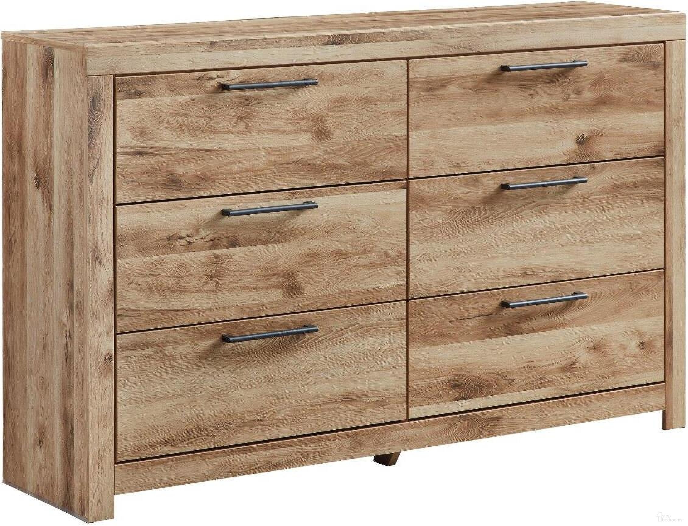 The appearance of Hyanna Tan Six Drawer Dresser designed by Signature Design by Ashley in the modern / contemporary interior design. This tan brown piece of furniture was selected by 1StopBedrooms from Hyanna Collection to add a touch of cosiness and style into your home. Sku: B1050-31. Material: Wood.