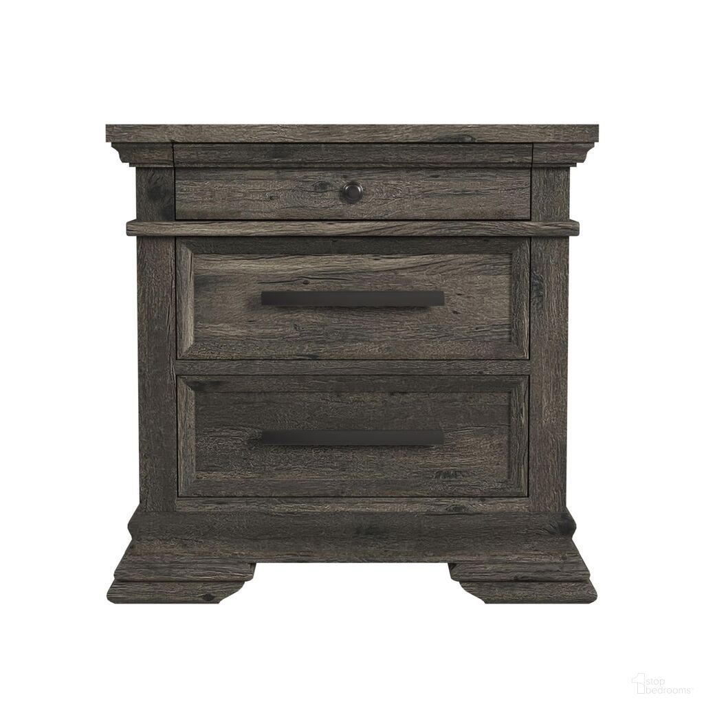 The appearance of Hyde 3-Drawer Nightstand In Charcoal designed by Picket House in the country / farmhouse interior design. This charcoal piece of furniture was selected by 1StopBedrooms from Hyde Collection to add a touch of cosiness and style into your home. Sku: B-13130-8-NS. Material: Paper.