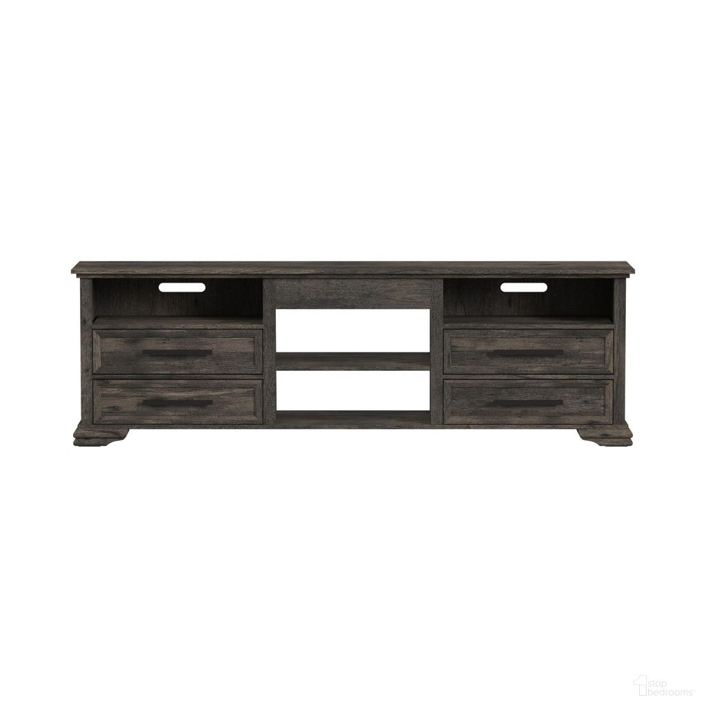 Hyde 82 Inch TV Console without Fireplace Insert In Charcoal
