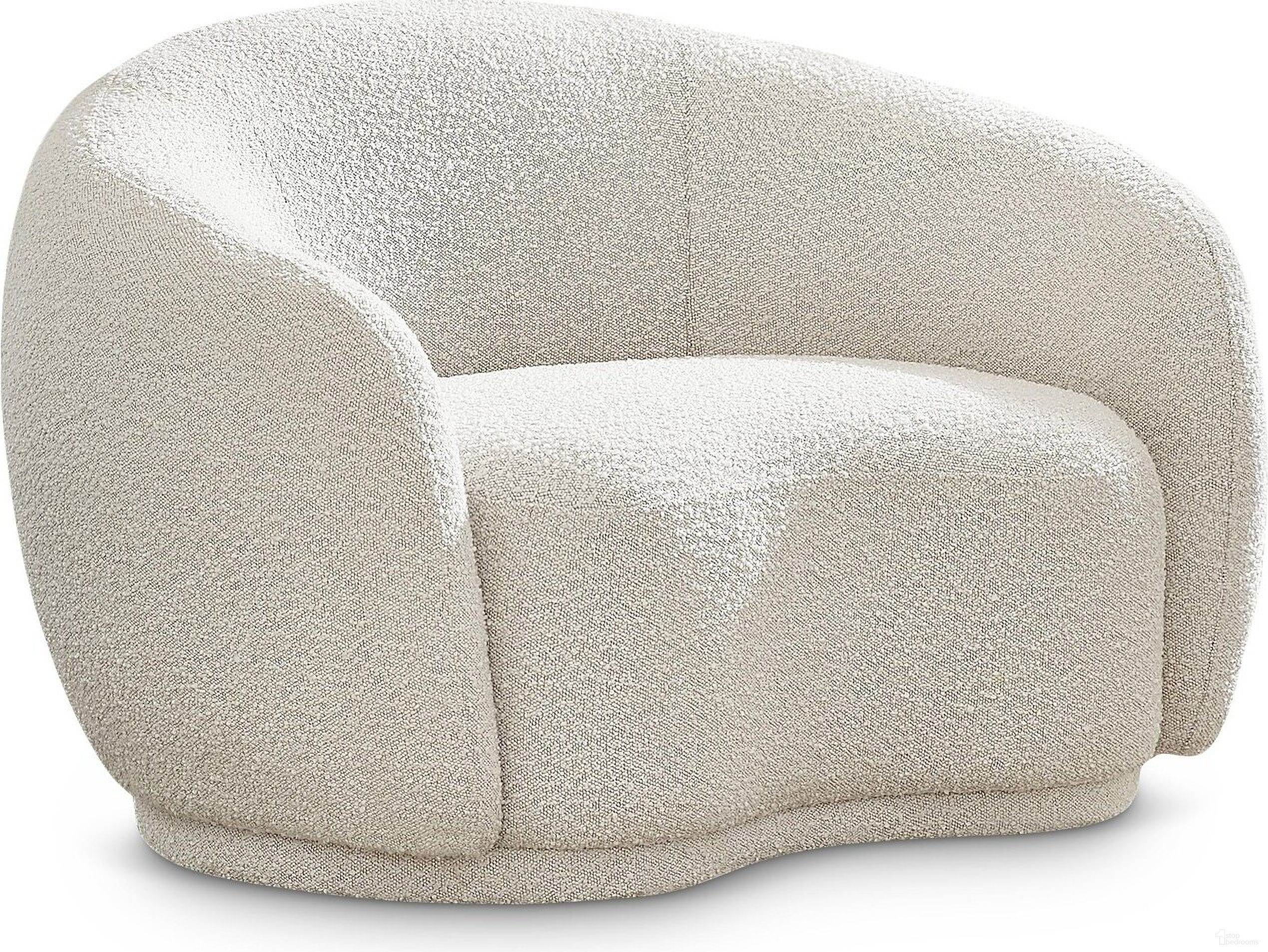 The appearance of Hyde Boucle Fabric Chair In Cream designed by Meridian in the modern / contemporary interior design. This cream piece of furniture  was selected by 1StopBedrooms from Hyde Collection to add a touch of cosiness and style into your home. Sku: 693Cream-C. Material: Wood.