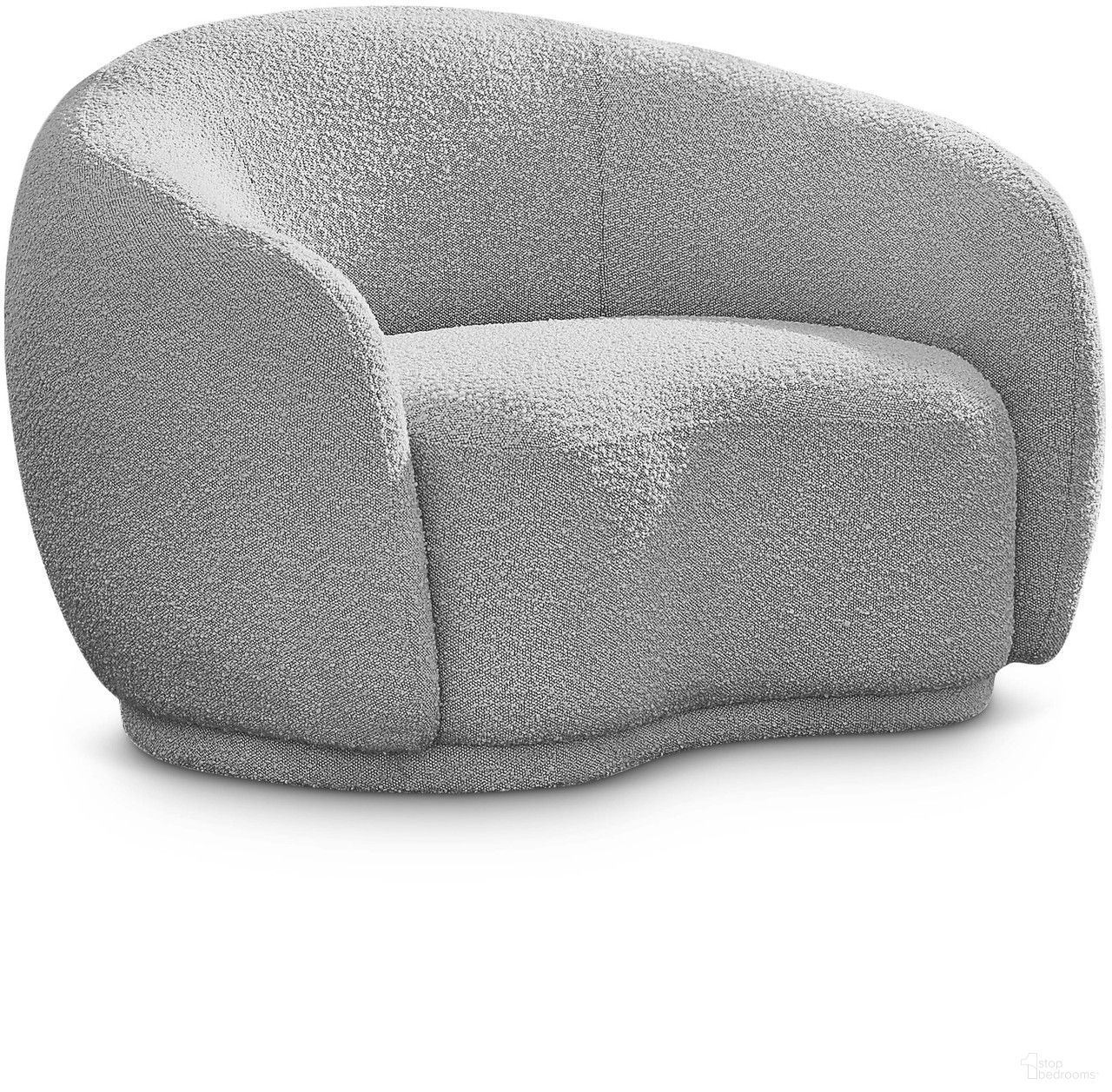 Hyde Boucle Fabric Chair In Grey