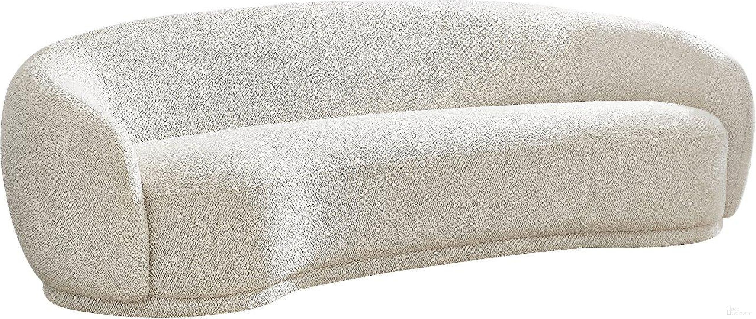 The appearance of Hyde Boucle Fabric Sofa In Cream designed by Meridian in the modern / contemporary interior design. This cream piece of furniture was selected by 1StopBedrooms from Hyde Collection to add a touch of cosiness and style into your home. Sku: 693Cream-S. Material: Boucle.