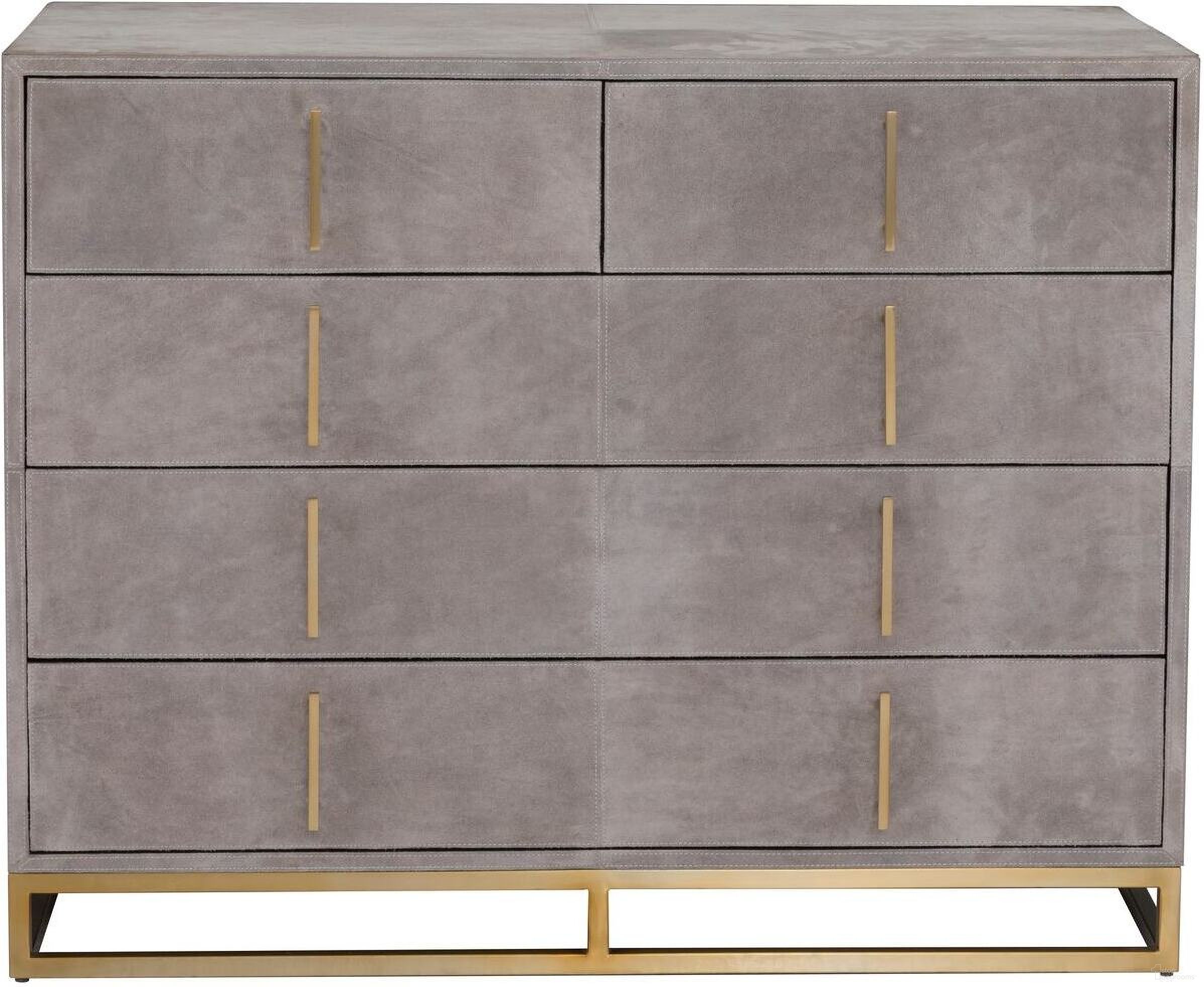 Hyde Five Drawer Chest In Suede