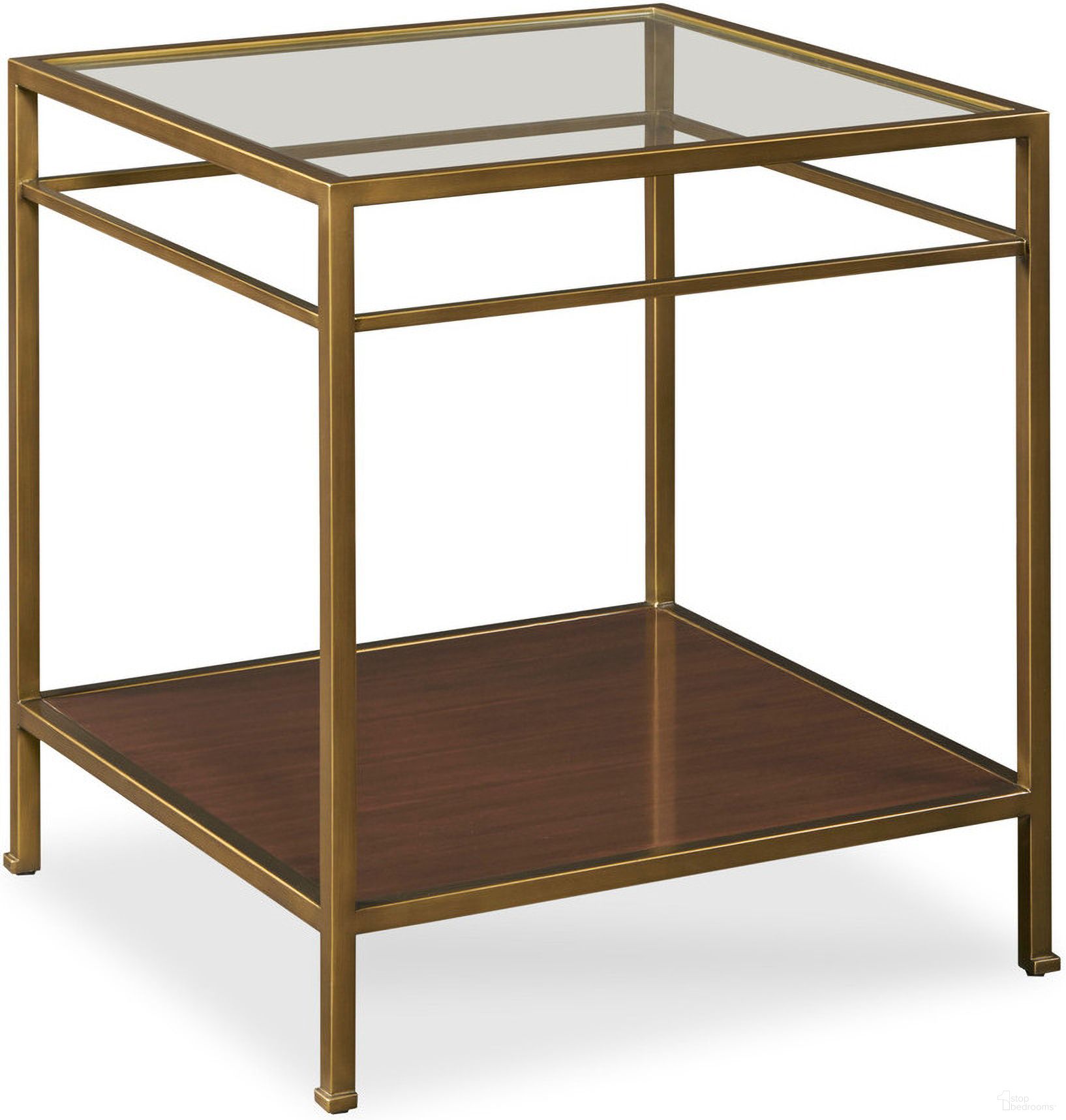 The appearance of Hyde Park Chairside Table 24.5 x 24.5 In London Brown designed by Century Furniture in the transitional interior design. This london brown piece of furniture  was selected by 1StopBedrooms from Details Occasional Collection to add a touch of cosiness and style into your home. Sku: CSA-402-5. Material: Walnut Veneer.
